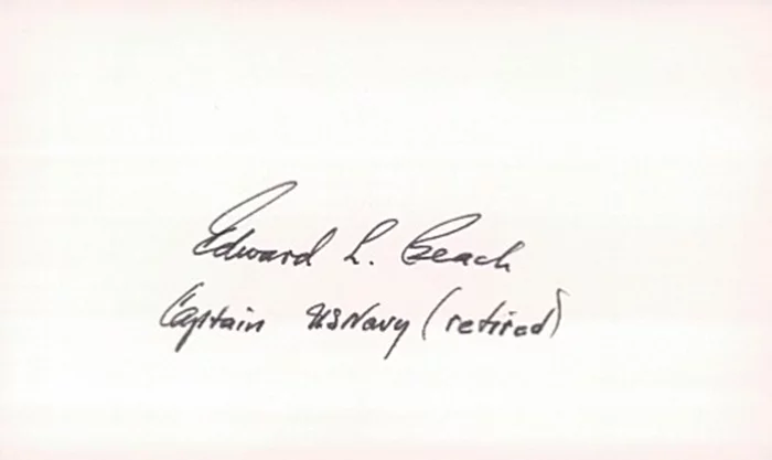 Edward Beach autograph