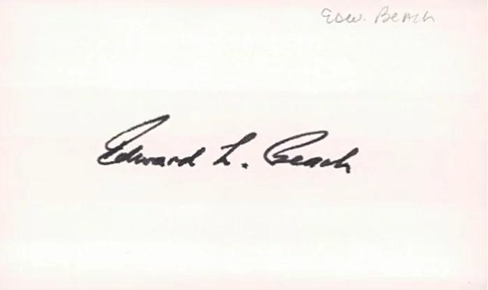 Edward Beach autograph
