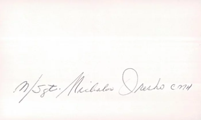 Nicholas Oresko autograph