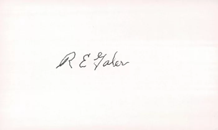 Robert E. Galer autograph