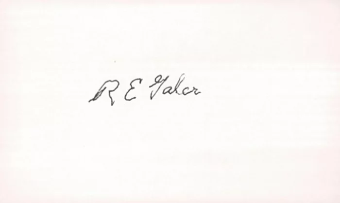 Robert E. Galer autograph