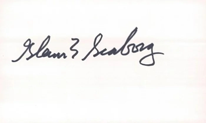 Glenn Seaborg autograph