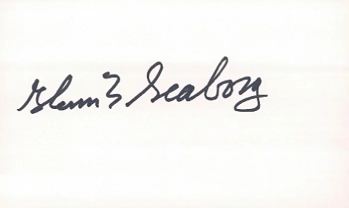 Glenn Seaborg autograph