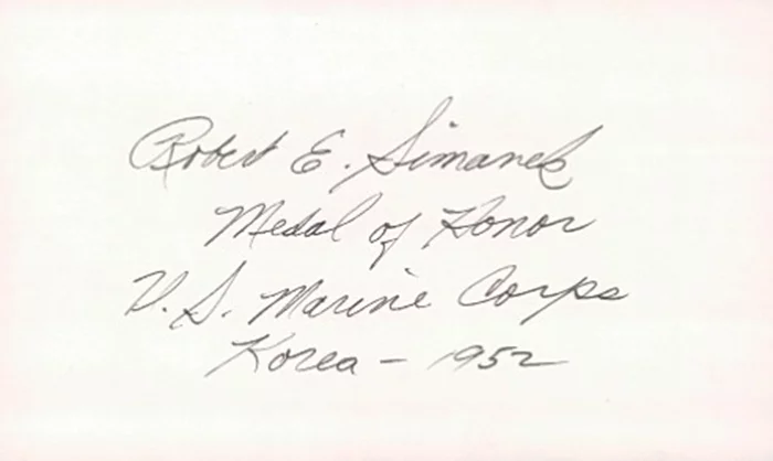 Robert Simanek autograph