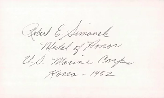 Robert Simanek autograph