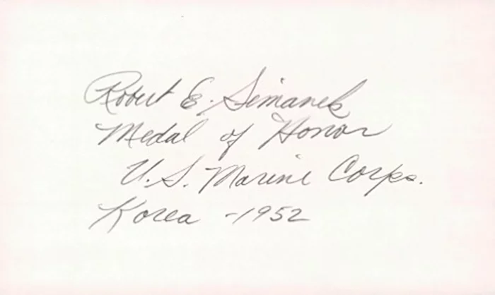 Robert Simanek autograph