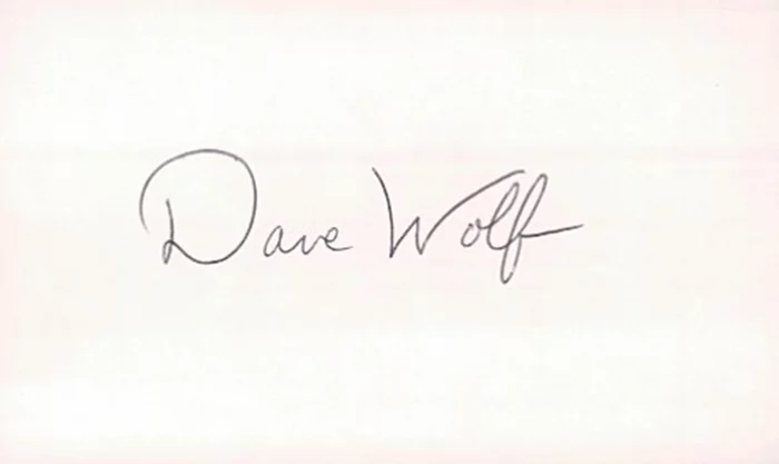 Dave Wolf autograph