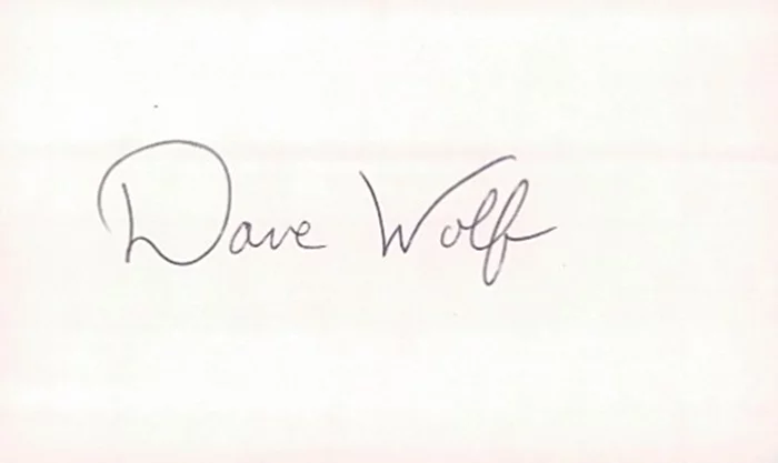 Dave Wolf autograph