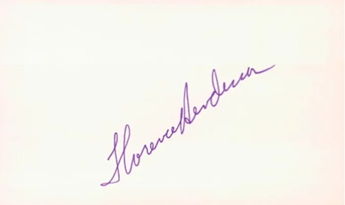 Florence Henderson autograph