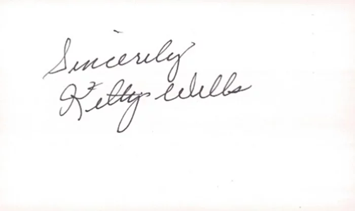 Kitty Wells autograph