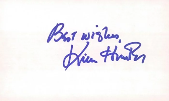 Kim Hunter autograph