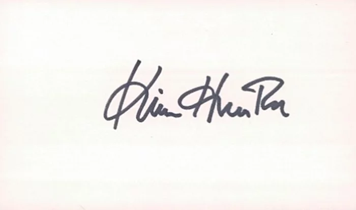 Kim Hunter autograph