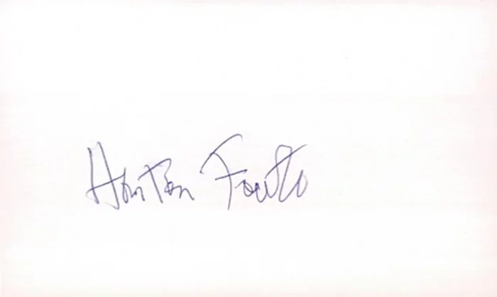 Horton Foote autograph