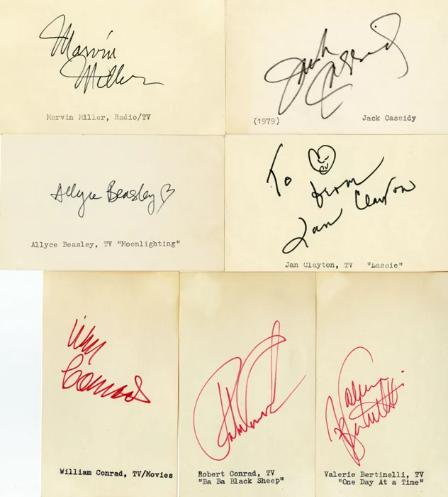 Television Card Lot autograph