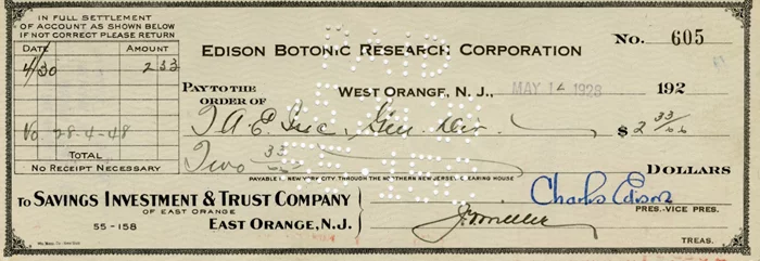 Charles Edison autograph