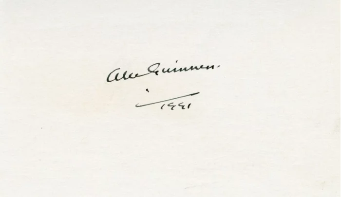 Alec Guinness autograph