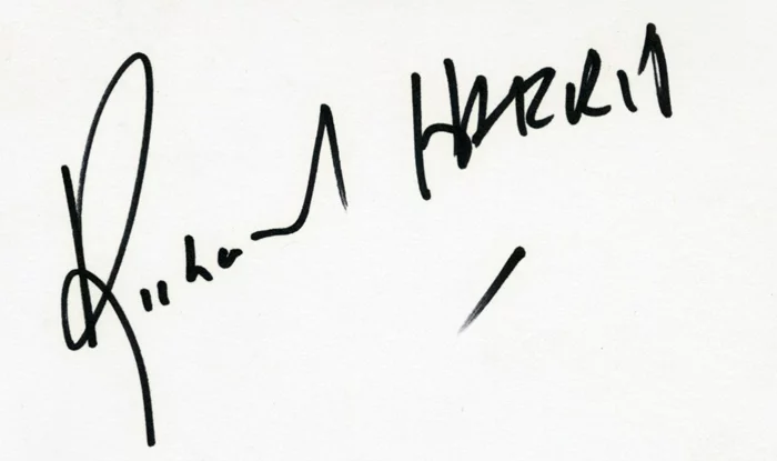 Richard Harris autograph
