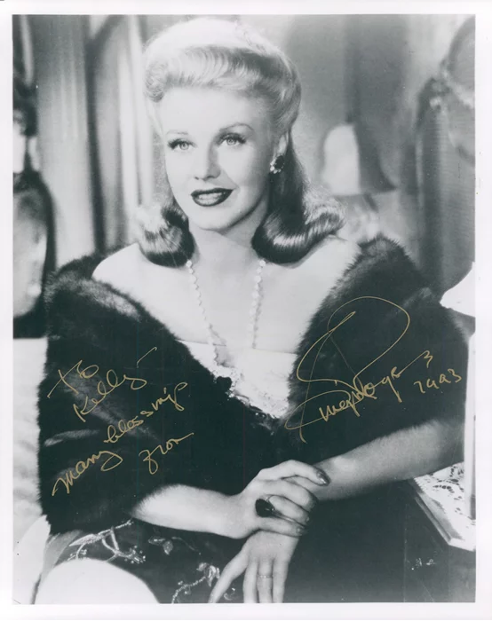 Ginger Rogers autograph