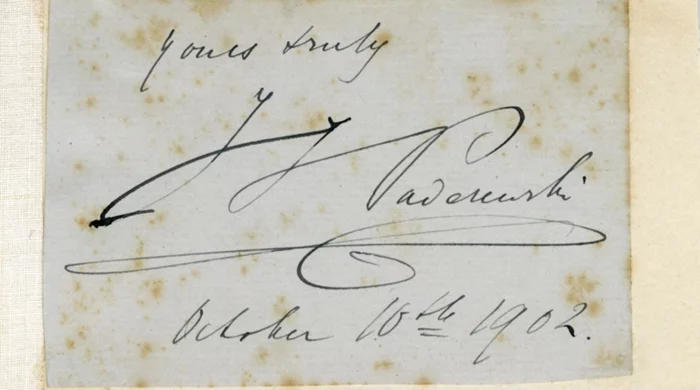 Ignacy Jan Paderewski autograph