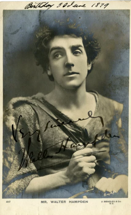 Walter Hampden autograph