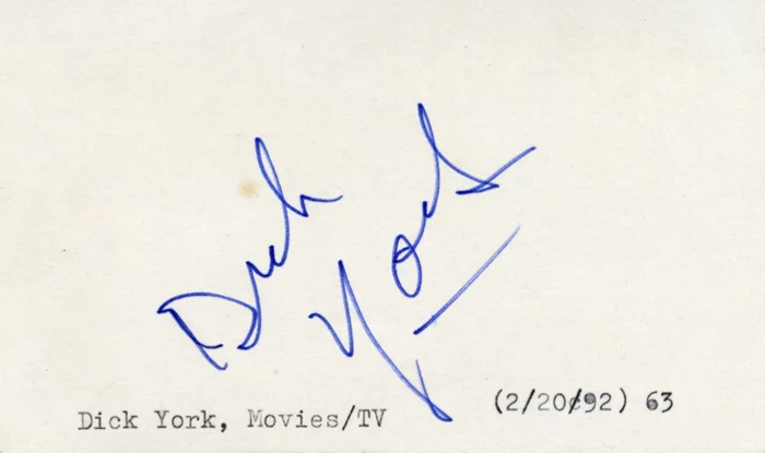 Dick York autograph