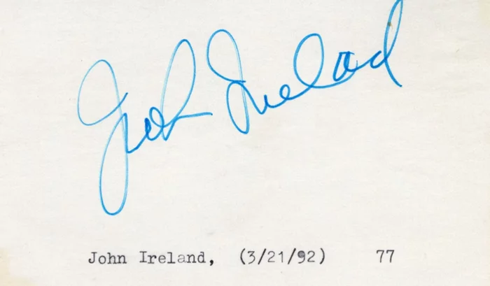 John Ireland autograph