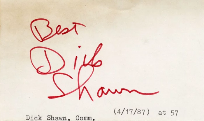 Dick Shawn autograph