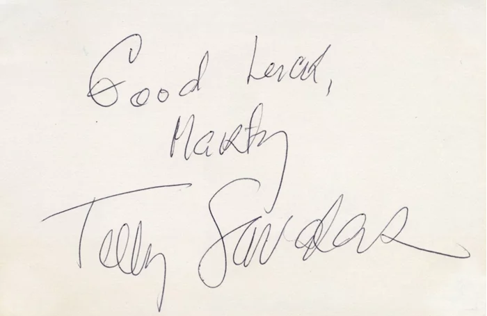 Telly Savalas autograph