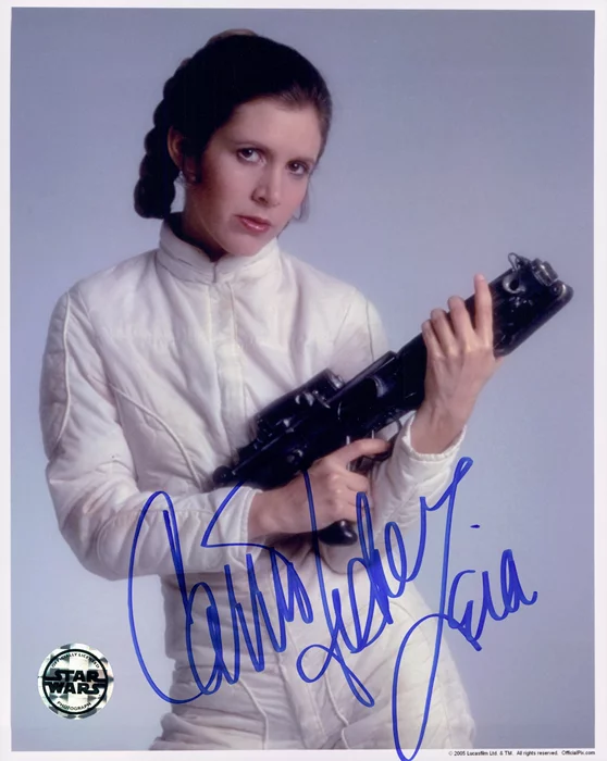 Carrie Fisher autograph