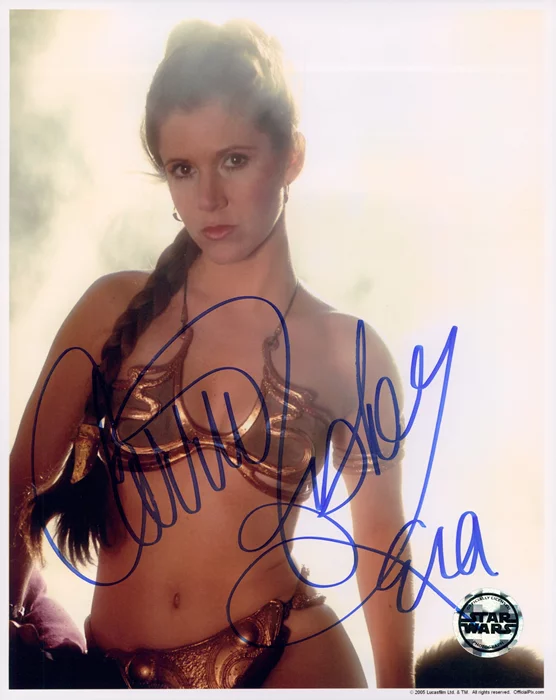 Carrie Fisher autograph