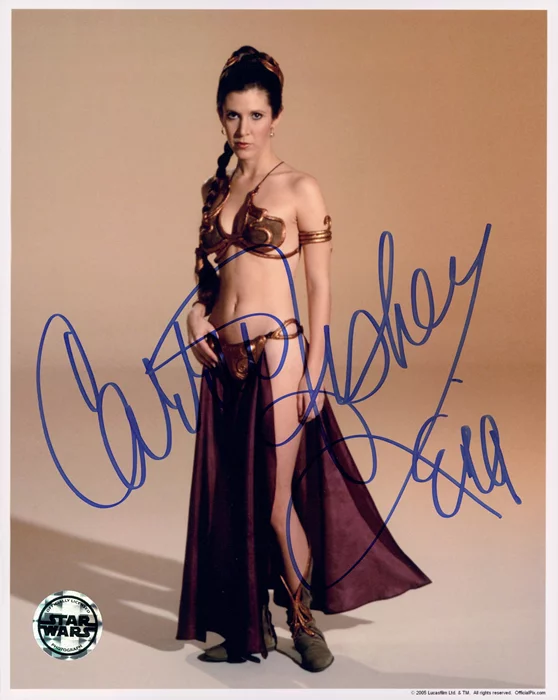 Carrie Fisher autograph