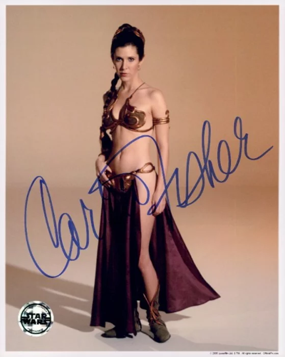 Carrie Fisher autograph