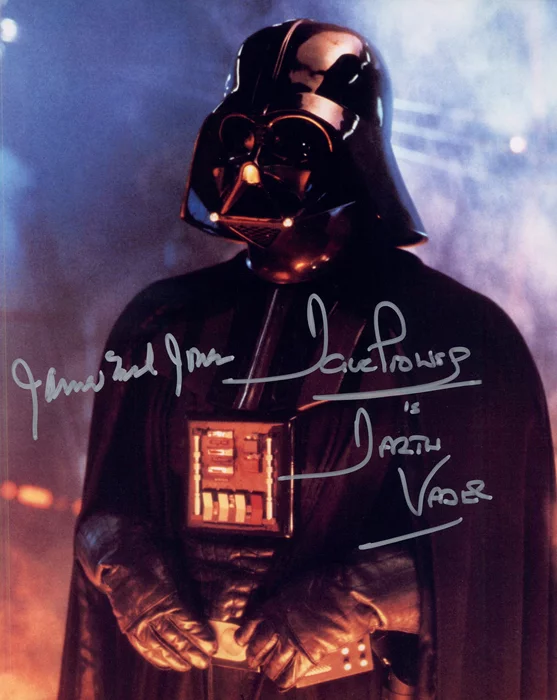 Darth Vader autograph