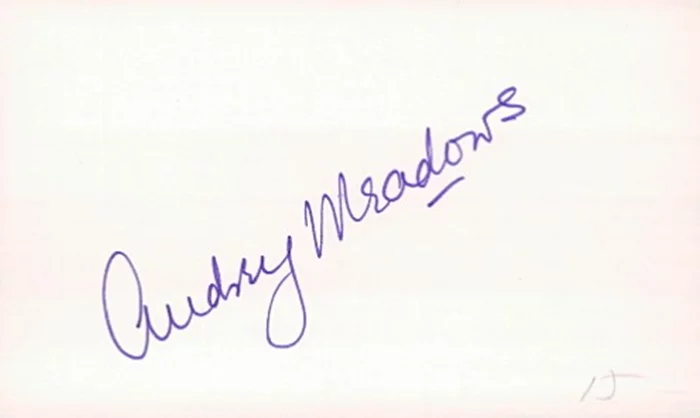 Audrey Meadows autograph