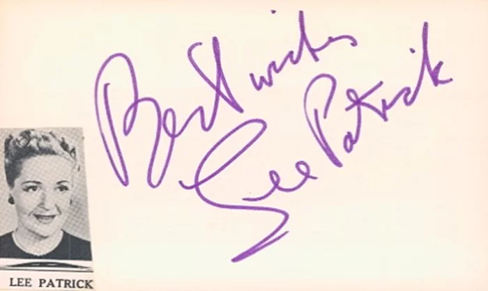 Lee Patrick autograph