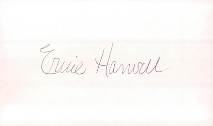 Ernie Harwell autograph