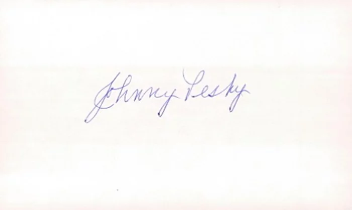 Johnny Pesky autograph