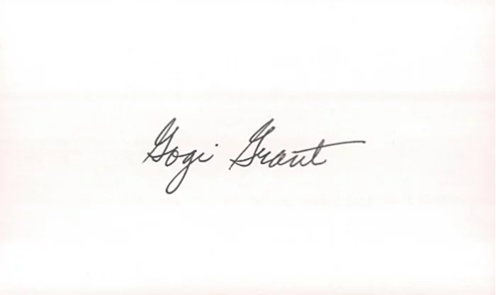 Gogi Grant autograph