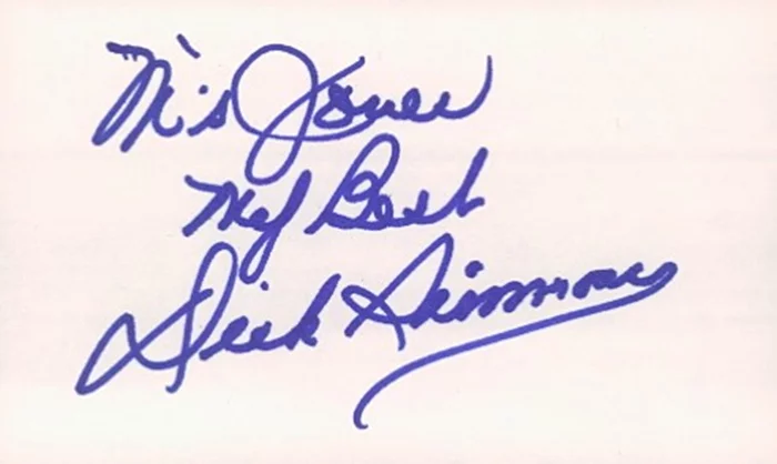Dick Simmons autograph
