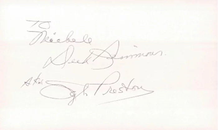 Dick Simmons autograph