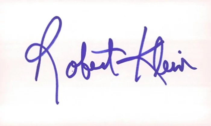 Robert Klein autograph