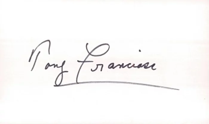 Anthony Franciosa autograph