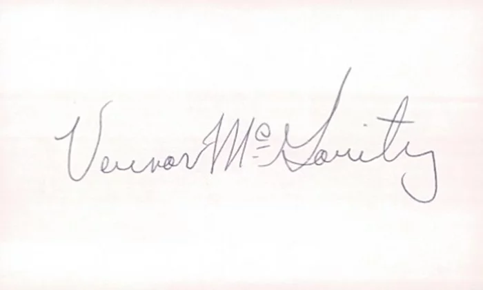 Vernon McGarity autograph