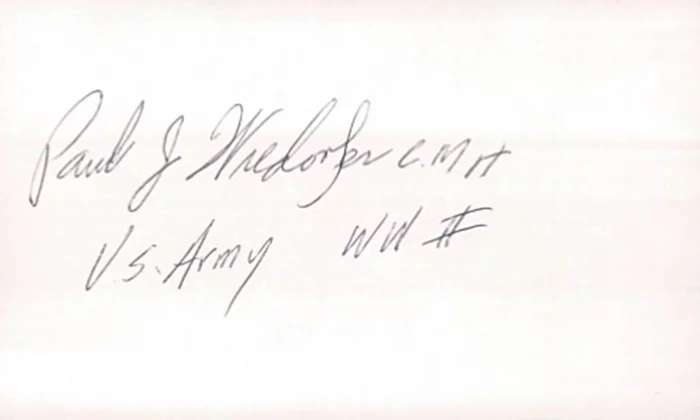 Paul Wiedorfer autograph