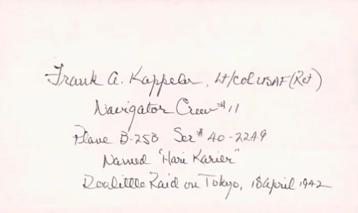 Frank Kappeler autograph