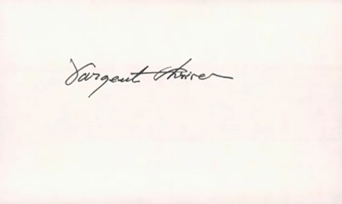 Sargent Shriver autograph
