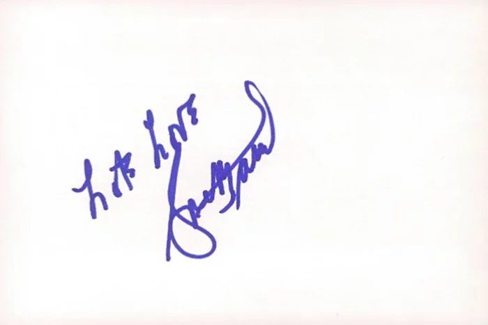 Rose Marie autograph