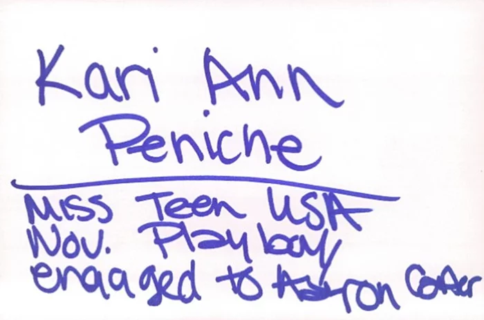 Kari Ann Peniche autograph