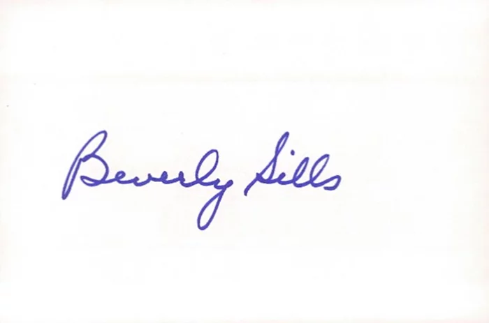 Beverly Sills autograph