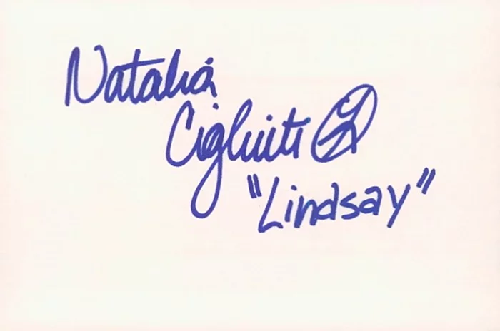 Natalia Cigliuti autograph